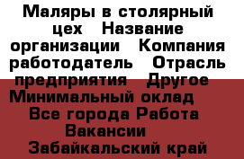 Маляры в столярный цех › Название организации ­ Компания-работодатель › Отрасль предприятия ­ Другое › Минимальный оклад ­ 1 - Все города Работа » Вакансии   . Забайкальский край